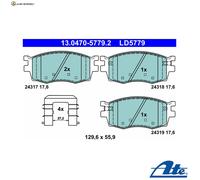 BREMSBELAGSATZ SCHEIBENBREMSE 13.0470-5779.2 FÜR HYUNDAI i20IACCENTIII KIA
