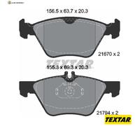BREMSBELAGSATZ SCHEIBENBREMSE 2167001 FÜR MERCEDES-BENZ E-CLASS/T-Model SLK 2.8L