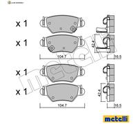 BREMSBELAGSATZ SCHEIBENBREMSE 22-0259-0 FÜR OPEL ASTRA/Hatchback/Van ZAFIRA 1.8L