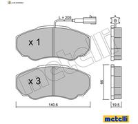 BREMSBELAGSATZ SCHEIBENBREMSE 22-0325-0 FÜR FIAT DUCATO/Platform/Chassis/Van