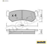 BREMSBELAGSATZ SCHEIBENBREMSE 22-0511-0 FÜR CHEVROLET LACETTINUBIRA DAEWOO