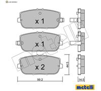 BREMSBELAGSATZ SCHEIBENBREMSE 22-0871-0 FÜR MAZDA MX-5/III/IV/RF/Targa FIAT