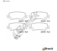 BREMSBELAGSATZ SCHEIBENBREMSE 23816 00 704 10 FÜR TOYOTA COROLLA/ALTIS/ALLEX