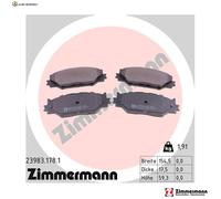 BREMSBELAGSATZ SCHEIBENBREMSE 23983.178.1 FÜR LEXUS IS/II 2AD-FHV/FTV 2.2L 4cyl