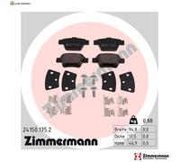 BREMSBELAGSATZ SCHEIBENBREMSE 24150.175.2 FÜR PEUGEOT 207/207+ 206 307/SW/CC