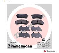 BREMSBELAGSATZ SCHEIBENBREMSE 24599.155.1 FÜR HYUNDAI H-1/Travel/Cargo/Van/Bus