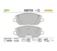 Valeo Bremsbelagsatz Scheibenbremse 302733 – 4er-Set Vorderachse, ECE-R90 – für Hyundai, Kia