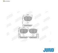 BREMSBELAGSATZ SCHEIBENBREMSE 572127J FÜR HYUNDAI TIBURON COUPE/II ELANTRA/III