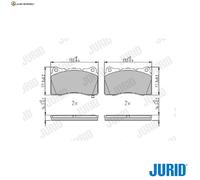 BREMSBELAGSATZ SCHEIBENBREMSE 572508J FÜR TESLA MODEL/X ROADSTER OPEL 4cyl 2.8L