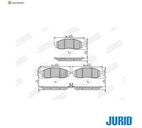BREMSBELAGSATZ SCHEIBENBREMSE 572551J FÜR NISSAN PICKUPNAVARAPATHFINDERII 2.5L