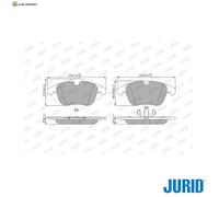 BREMSBELAGSATZ SCHEIBENBREMSE 573336J FÜR DAIMLER JAGUAR XJ/ESPORTIVO XK/8 XF