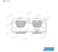 BREMSBELAGSATZ SCHEIBENBREMSE 573354J FÜR BMW N57D30A/B B58B30A N55B30A 3.0L