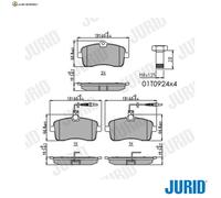BREMSBELAGSATZ SCHEIBENBREMSE 573382J FÜR PEUGEOT 407/SW/Van RFJ/RHR/RHL 4cyl