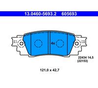 ATE Bremsbeläge Hinten für LEXUS NX TOYOTA C-HR