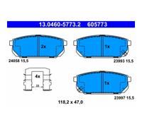 Bremsbelagsatz, Scheibenbremse ATE 13.0460-5773.2 für KIA, Hinterachse