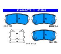 Bremsbelagsatz ATE 13.0460-5781.2, Hinten