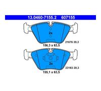 Bremsbelagsatz, Scheibenbremse Vorderachse ATE 13.0460-7155.2
