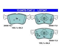 Bremsbelagsatz Scheibenbremse ATE 13.0470-7347.2 für Ford Focus IV Kuga III Puma