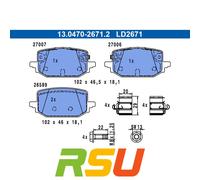 Bremsbelagsatz ATE 13.0470-2671.2