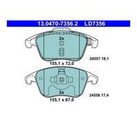 Bremsbelagsatz, Scheibenbremse ATE Ceramic 13.0470-7356.2