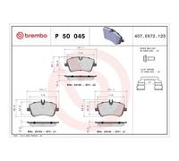 Bremsbelagsatz, Scheibenbremse BREMBO P 50 045X passend für MERCEDES-BENZ