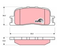 TRW | Bremsbelagsatz, Scheibenbremse | GDB3374
