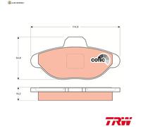 BREMSBELAGSATZ SCHEIBENBREMSE GDB1099 FÜR FIAT CINQUECENTO/VAN 0.9L 4cyl 0.7L