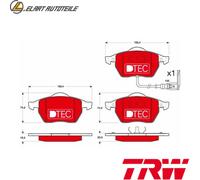 BREMSBELAGSATZ SCHEIBENBREMSE GDB1403DTE FÜR VW GOLF/VAN/IV/Van NEW/BEETLE 1.9L