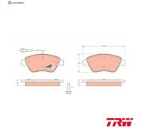 BREMSBELAGSATZ SCHEIBENBREMSE GDB1482 FÜR FIAT LINEA GRANDE/PUNTO/Van 500 1.2L