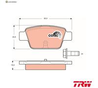 BREMSBELAGSATZ SCHEIBENBREMSE GDB1485 FÜR ALFA ROMEO MITO FIAT MULTIPLA STILO