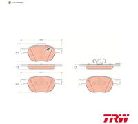 BREMSBELAGSATZ SCHEIBENBREMSE GDB1532 FÜR FORD TOURNEO/CONNECT TRANSIT FIESTA