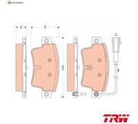 BREMSBELAGSATZ SCHEIBENBREMSE GDB1872 FÜR FIAT GRANDE/PUNTO ABARTH 0.9L 2cyl