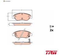 BREMSBELAGSATZ SCHEIBENBREMSE GDB2228 FÜR FIAT TIPO/Hatchback 55280444 1.6L 4cyl