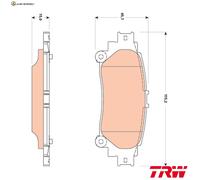 BREMSBELAGSATZ SCHEIBENBREMSE GDB3497 FÜR LEXUS TOYOTA GRAND/PRIUS/+ 3.5L 6cyl