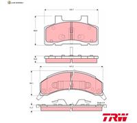 BREMSBELAGSATZ SCHEIBENBREMSE GDB4005 FÜR BUICK CENTURYLESABREELECTRA PONTIAC