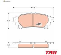 BREMSBELAGSATZ SCHEIBENBREMSE GDB4174 FÜR LEXUS RXGSRCISIII TOYOTA SIENNA 3.5L