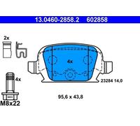 BREMSBELAGSATZ SCHEIBENBREMSE HINTEN ATE 130460 28582 FÜR OPEL