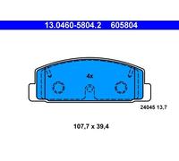 BREMSBELAGSATZ SCHEIBENBREMSE HINTEN ATE 130460 58042 FÜR MAZDA