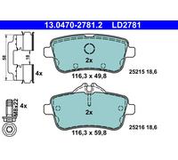 Bremsbelagsatz Scheibenbremse ATE 13.0470-2781.2 für Mercedes-Benz M