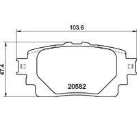 Bremsbelagsatz, Scheibenbremse Hinterachse Brembo P 83 174