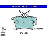 ATE Bremsbelagsatz, Scheibenbremse 13.0470-2820.2 Ceramic für CITROËN SEAT