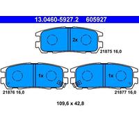 Bremsbelagsatz, Scheibenbremse Hinterachse ATE 13.0460-5927.2