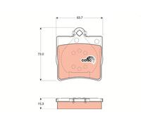 Bremsbelagsatz TRW GDB1335, Hinten