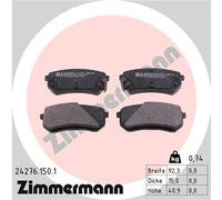 Zimmermann | Bremsbelagsatz, Scheibenbremse | 24276.150.1
