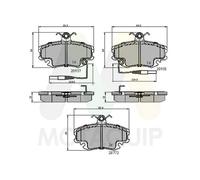 Bremsbelagsatz Scheibenbremse MOTAQUIP LVXL848 für RENAULT CLIO 2 1 MEGANE BA0