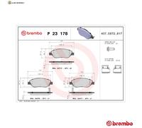 BREMSBELAGSATZ SCHEIBENBREMSE P 23 178 FÜR FIAT TIPO/Hatchback 46347812 1.5L