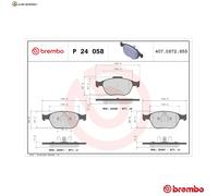 BREMSBELAGSATZ SCHEIBENBREMSE P 24 058 FÜR FORD FIESTA/Hatchback/Van TOURNEO