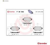BREMSBELAGSATZ SCHEIBENBREMSE P 49 063 FÜR MAZDA CX-3 PE-VPS/PEXB/PEXT 2.0L 4cyl