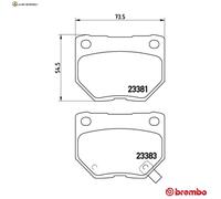 BREMSBELAGSATZ SCHEIBENBREMSE P 78 016 FÜR SUBARU EJ255/EJ257 2.5L /7/5EJ20 2.0L