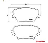BREMSBELAGSATZ SCHEIBENBREMSE P 83 055 FÜR TOYOTA RAV/4/II FORD USA 2.0L 4cyl